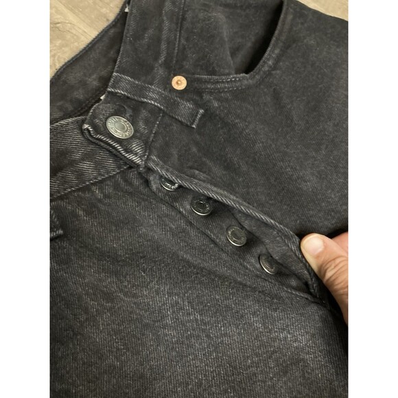 Levi's 501 Vintage 90s 7 JR Straight Black Denim Jeans 24x32 Red Tag USA (1991) - Picture 8 of 11